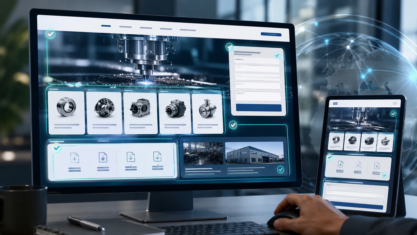 İhracata uygun B2B üretici web sitesinin masaüstü ve mobil görünümde değerlendirilmesi