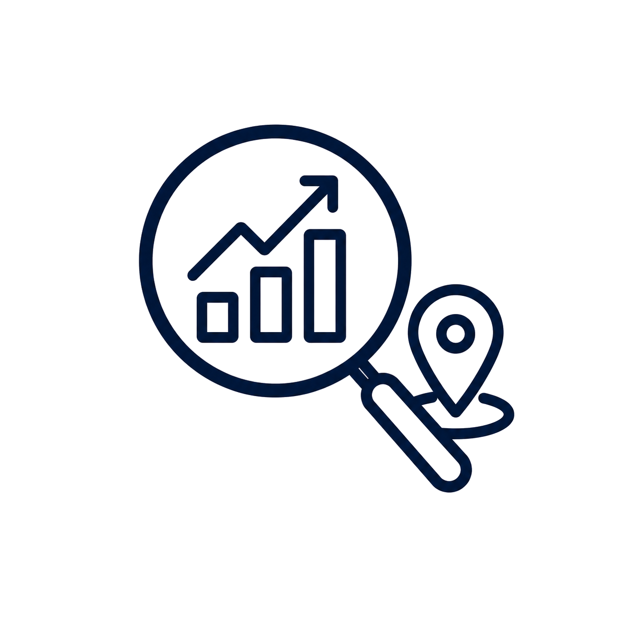 SEO ve ihracat pazarlama konumlandırması ikonu